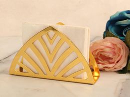 Gold Square Stainless Steel Napkin Holder Towel Holder Creative Napkin Holder Western Restaurant