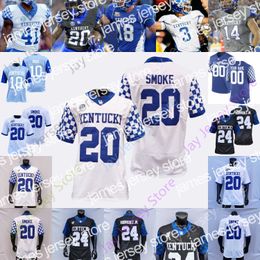 Football Jerseys Kentucky Wildcats Football Jersey NCAA College Will Levis Kavosiey Smoke Tayvion Robinson Dane Key Randall Cobb Afari Jr. DeAndre Square