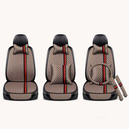 Araba koltuğu kapaklar 3 renkli lomber yastık boyun kemeri direksiyon simidi evrensel aksesuarlar t221110