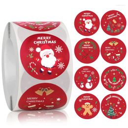 Christmas Decorations 500pcs/roll Gift Box Sticker Xmas Baking Sealing Navidad Merry Candy Bag Year Natale DIY