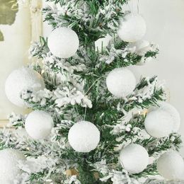 Christmas Decorations 6/12pcs 4-10CM White Ball Tree Decoration Round Foam Balls Hanging Pendants For Home Xmas Ornaments Year