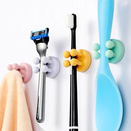 Hooks Adhesive Plug Cable Utility Hook Stick On Wall Door Silicone Towel Key Self Holders Hanging Bathroom Office