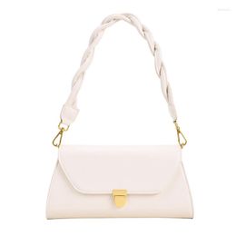 Evening Bags Fashion Braided PU Handle Shoulder Bag Brand Designer Underarm Leather Daily Clutch Casual Totes Pouch Phone Handbag