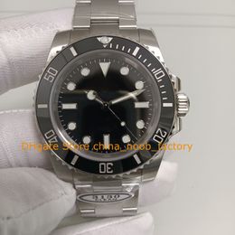 Mens Automatic Watches Men's 40mm No Date Black Dial Ceramic Bezel 904L Steel Bracelet Sapphire 114060 Luminous Mechanical Clean Cal.3130 Movement Watch