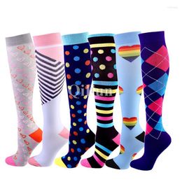 Men's Socks 40 Styles Compression Fit For Varicose Veins Edoema Diabetes Men Women Running Hiking Sports
