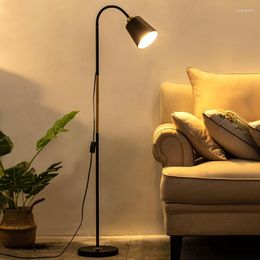 Floor Lamps Nordic Black And White Lamp Modern Minimalist Living Room Bedroom E27 Vertical Corner LED Reading