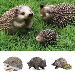 Garden Decorations Hedgehogs Animal Outdoor Ornaments Decor Statue Decorative Animals Figurines For Home Patio Lawn Cute Crafts DIY