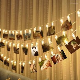 Strings 1M 3M 4M Card Pictures Pos Clips Pegs Bright LED String Light Battery Power Indoor Home Party Festival Wedding Decor
