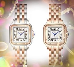 Premium-Damenuhren mit quadratischem römischen Zifferblatt, gut aussehende Quarzwerk-Zeituhr, leuchtende, großzügige Volledelstahl-Damen-Business-Armbanduhr für die Schweiz