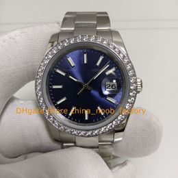 20 Style With Box Watch Midsize 36mm Women's Mens Diamond Bezel Blue Dial Bracelet Asia 2813 Movement Automatic Mechanical Watches Wristwatches