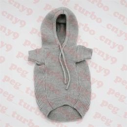 Grey Pets Sweater Hoodie Dog Apparel Brand Logo Pet Knit T Shirt Fashion Schnauzer Dogs Sweatshirt329z