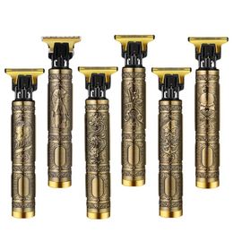 Trimmer de cabello Weasti Machina de bronce vintage de hombres Casta eléctrica para hombres Clipper Professional Shave Shazor Kemei 221110