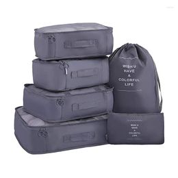 Storage Bags 6Pcs Travel Bag Set Large Capacity Luggage Clothes Tidy Organizers Wardrobe Suitcase Pouch Shoes Packing Cube Case