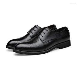 Dress Shoes Hidden Heel Men Business 6CM Invisible Increasing Confidence Mens Wedding Heighten Men's Work