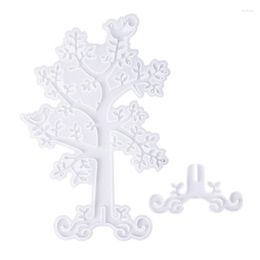 Baking Tools -Jewelry Tree Organizer Resin Molds For Casting Ring Holder Silicone Necklace Earring Display Stand Mold