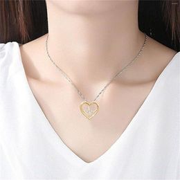 Chains Necklace Circle Collarbone Love Herat Luxurious Chain Personalized Western Beaded Rose Heart