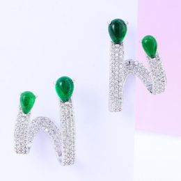 Stud Earrings Missvikki Women Girl Trendy Brincos Bijoux W Shape Jewellery For Night Party High Quality Original