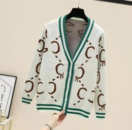 Women's Sweaters Knitted cardigan coat for women spring autumn 2022 new Korean version loose vintage jacquard with thin sweater