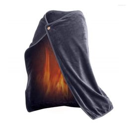 Blankets T5EF Temperature Controled Electric Throw Blanket Usb Heating Shawl Warm Knee