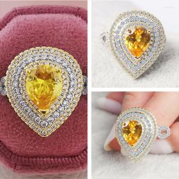 Wedding Rings 2022 Luxury Pineapple Silver Ring Female Engagement High-end Full Diamond Anniversary Gift Jewellery Wholesale