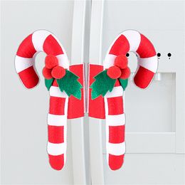 Other Table Decoration Accessories 2 Pieces Of Doorknob Gloves Fabric Refrigerator Handle Set Holiday Christmas Gifts Decorations 221111
