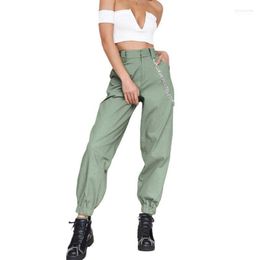 Women's Pants Women's & Capris Hip- Combat Cargo Harem For Women High Waist Chain Leggings Trouser Plus Size