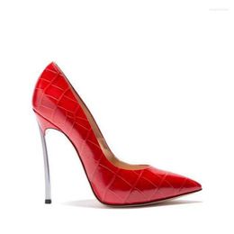 Dress Shoes Unisex Men Women Sexy Crocodile Pattern Pointed Toe Stiletto Heel Pumps Red Nude Size 41 42 43 44 45 US 9 10 12 13