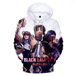 Men's Hoodies Men Hoodie 2022 BLACK LAGOON Revy 3D Anime Sweatshirts Woman Hooded Casual Pullovers Tracksuit Children Clothes