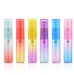 500pcs 4ML Mini Portable Colorful Glass Perfume Bottle With Atomizer Empty Cosmetic Containers For Travel