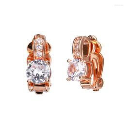 Backs Earrings Bettyue Dazzling Ear Clip For Women Simple Style Two Colour Choice Cubic Zircon Fashion Statement In Party Noble Gift