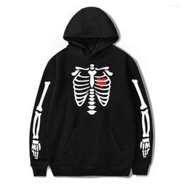 Men's Hoodies Men Hoodie 2022 Skeleton Men/women Goth Graphic Horror Sweatshirt Devil Autumn Streetwear Halloween Christmas
