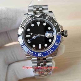 CLEAN Factory Mens Watch CF 40mm GMT 126710 126710BLRO Batman Ceramic Bezel Watches Jubilee Bracelet CAL.3285 Movement Mechanical Automatic Men's Wristwatches