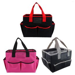 Storage Bags Tote Bag Reusable Reinforced Bottom Pad Compartment Grocery Shopping File Toys Teacher Organising
