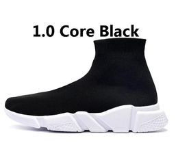 Boots Mens Womens ankle boots Knit Sock Shoes casual trendy High Cut Socks Fashion Outdoor Platform Dress Shoe black trainers rubber platform Size