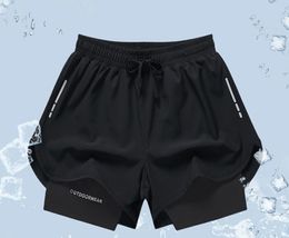 Running Pants Fast - Dry Sports Men's Basketball Marathon Running Fitness Three - Point Fake Two Swimming Trunks