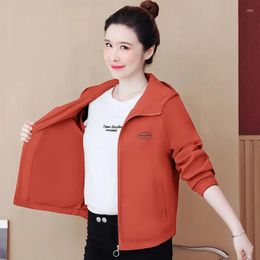 Women's Jackets 2022 Women Jacket Windbreaker Female Coat Long Sleeve Hooded Bomber Outwear With Lining F-291