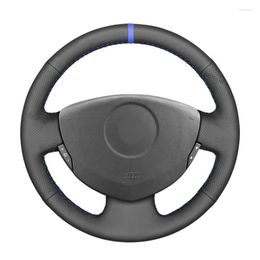 Steering Wheel Covers Black PU Artificial Leather Cover Braids For Clio 2 Twingo Dacia Sandero 2001-2006 2007 2008 2009-2014