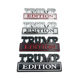 Trump Car Metal Sticker Decoration Party Favor US Presidential Election Trump Supporter Body Leaf Board Banner 7.3X3CM