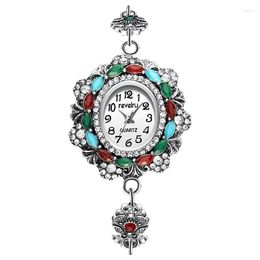 Wristwatches QINGXIYA Watches Women Luxury Simple Quartz Bracelet Wrist Watch Retro Style Rhinestones Clock Relogio Feminino