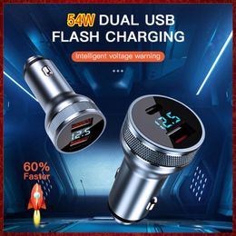 54W USB Car Charger Quick Charge 3.0 Type C PD Fast Charge For iPhone 13 Samsung S22 Tablet QC3.0 Dual Car USB Chargers Adapter Charging Automotive Electronics Free ship