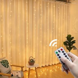 Christmas Decorations Festoon LED String Light Garland Curtain Ornaments Lights For Home Noel Year 2023