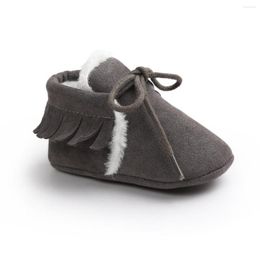 First Walkers Autumn Winter Suede Leather Baby Boots Fashion Tassels Moccasins Warm Snow Infant Toddler Shoes 6 Colour