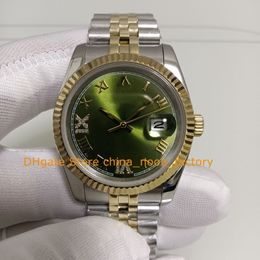 20 Color With Box Women Watch Women's Midsize Men 36mm 18k Yellow Gold Green Roman Diamond Dial Bracelet Ladies Lady Watches Wristwatches