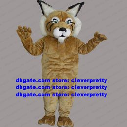 Brown Wildcat Wild Cat Mascot Costume Caracal Ocelot Lynx Catamount Bobcat Character Upmarket Upscale Walking Street zx909