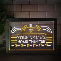 Party -Dekoration personalisiert Ihr Name Custom Home Theatre Eided Year Dual Color LED NEON Sign