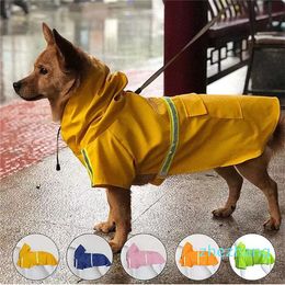 Dog Apparel Pet Reflective Waterproof Raincoat Safe Walk the Dog Raincoats Outwears accessories Drop Ship