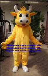 Yellow Kerbau Buffalo Bison Mascot Costume Ox Bull Cow Cattle Calf Adult Character Sports Carnival Commemorate Souvenir zx1604