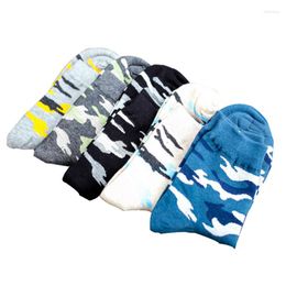 Men's Socks 5 Pairs / Lot Men Autumn & Winter Army Soldiers Style Cotton Men's Dress Camouflage For