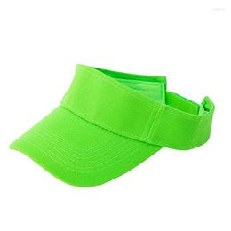 Berets Twilled Blank Neon Green Sun Visors For Women Men Plain Sport Visor Caps Golf Tennis Running