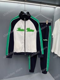 xinxinbuy Men designer Coat Jacket sets Letter embroidery jacquard cotton long sleeve women green Black khaki M-3XL